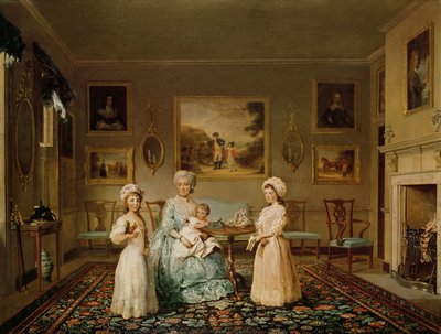 Mrs Congreve and Her Children in Their London Drawing Room by Philip Reinagle